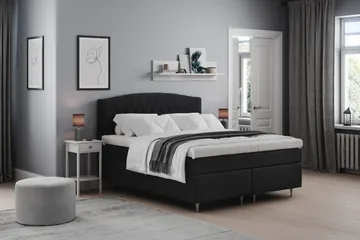 Belda Kontinentalsäng 180x200Fast/Medium - Svart - Products - Möbler - Säng - Kontinentalsäng