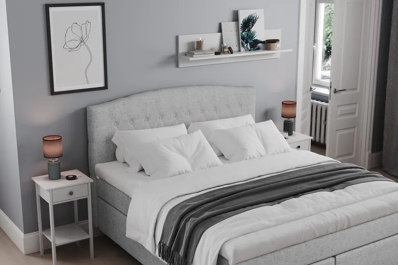 Belda Kontinentalsäng 180x200Medium - Ljusgrå - Products - Möbler - Säng - Kontinentalsäng