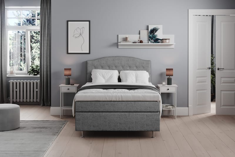 Belda Sängpaket 140x200 Medium - Grå - Products - Möbler - Säng - Kontinentalsäng