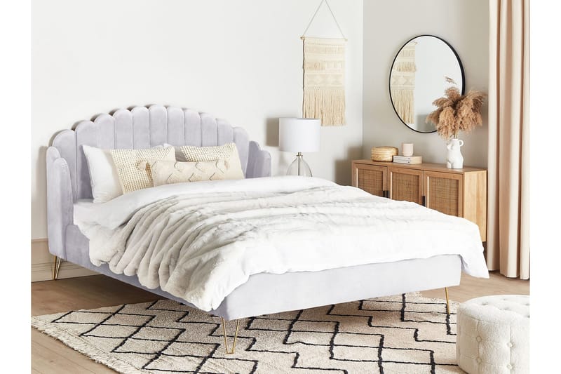 Benicio Sängram 180x200 cm - Grå/Guld - Products - Möbler - Säng - Sängram & sängstomme