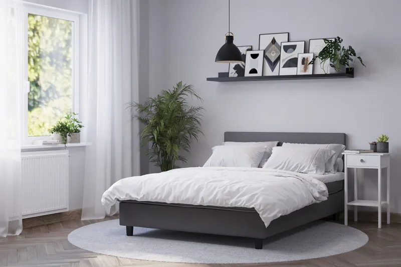 Billingen Komplett Sängpaket 160x200 cm - Grå - Products - Möbler - Säng - Kontinentalsäng