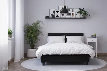 Billingen Komplett Sängpaket 90x200 cm - Svart - Products - Möbler - Säng - Kontinentalsäng