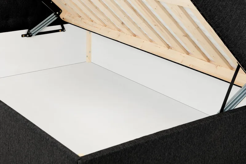 Boxy Box Bed 120x200 cm - Svart/Grå - Products - Möbler - Säng - Säng med förvaring