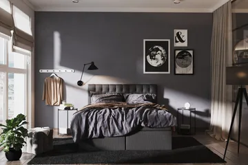 Boxy Box Bed 140x200 cm - Svart/Grå - Products - Möbler - Säng - Säng med förvaring