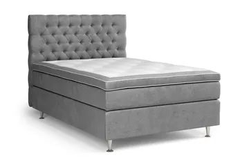 Celine Kontinentalsäng 140x200cm - Grå/Sammet - Products - Möbler - Säng - Kontinentalsäng