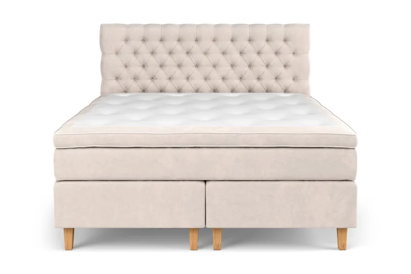 Celine Sängpaket 160x200cm - Beige/Sammet - Products - Möbler - Säng - Kontinentalsäng