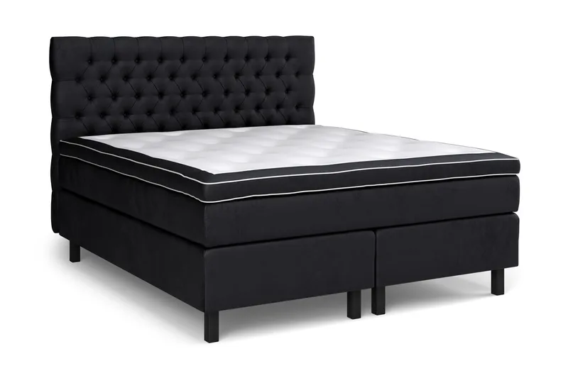 Celine Sängpaket 160x200cm - Svart/Sammet - Products - Möbler - Säng - Kontinentalsäng