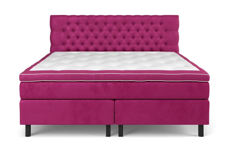 Celine Sängpaket 210x210cm, Rosa/Sammet