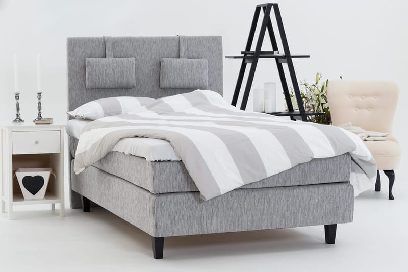 Charleston 140 Kontinentalsäng - Ljusgrå - Products - Möbler - Säng - Kontinentalsäng