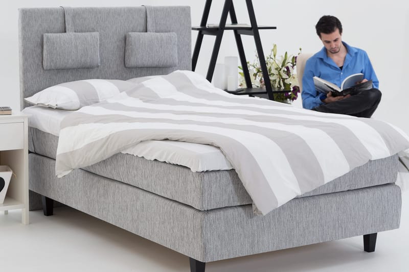 Charleston 140 Kontinentalsäng - Ljusgrå - Products - Möbler - Säng - Kontinentalsäng