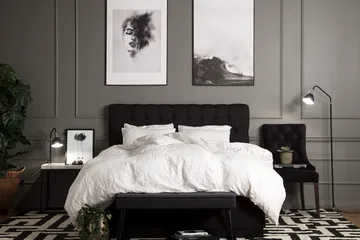 15 cm Ek,Sängben Ek 15 cm - Svart