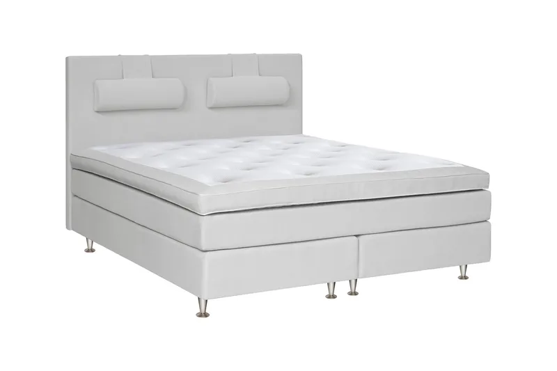 Charleston Kontinentalsäng 160x200 Fast Valbar Malaga - Malaga Ljusgrå - Products - Möbler - Säng - Kontinentalsäng