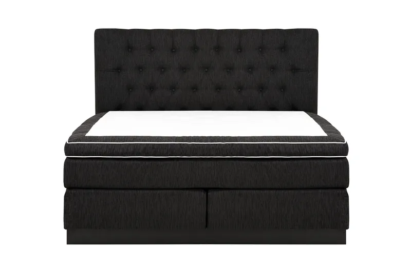 Charleston Kontinentalsäng 160x200 Fast Polyeterskum, Svart