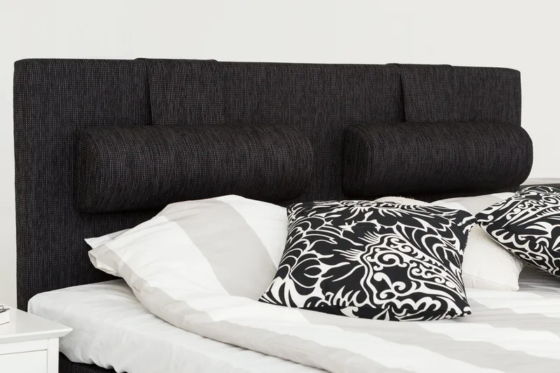 Charleston Kontinentalsäng 180x200 Fast Polyeterskum - Svart - Products - Möbler - Säng - Kontinentalsäng