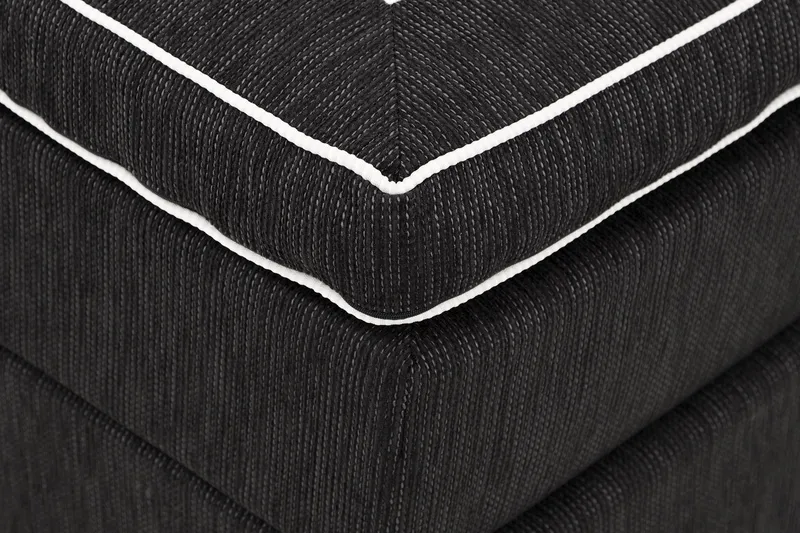 Charleston Kontinentalsäng 180x200 Fast Polyeterskum - Svart - Products - Möbler - Säng - Kontinentalsäng