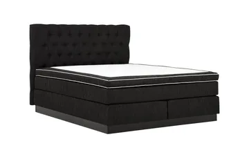 Charleston Kontinentalsäng 180x200 Fast Polyeterskum - Svart - Products - Möbler - Säng - Kontinentalsäng