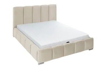 Cleaton Bubblig Sängram 160x200 cm med förvaring - Beige - Products - Möbler - Säng - Säng med förvaring