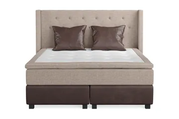 Cuba Sängpaket 160x200 med Två Bruna Kuddar - (+Fler val) Beige/Brun - Products - Möbler - Säng - Kontinentalsäng
