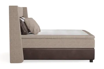 Cuba Sängpaket 160x200 med Två Bruna Två Beiga Kuddar - (+Fler val) Beige/Brun - Products - Möbler - Säng - Kontinentalsäng