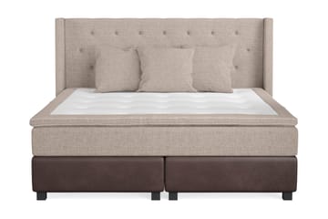 Cuba Sängpaket 210x210 med Tre Beiga Kuddar - (+Fler val) Beige/Brun - Products - Möbler - Säng - Kontinentalsäng
