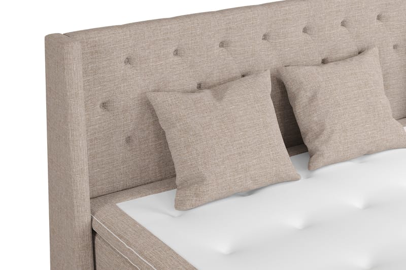 Cuba Sängpaket 210x210 med Två Beiga Kuddar - (+Fler val) Beige/Brun - Products - Möbler - Säng - Kontinentalsäng