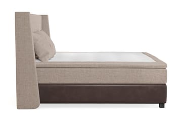 Cuba Sängpaket 210x210 med Två Beiga Kuddar - (+Fler val) Beige/Brun - Products - Möbler - Säng - Kontinentalsäng