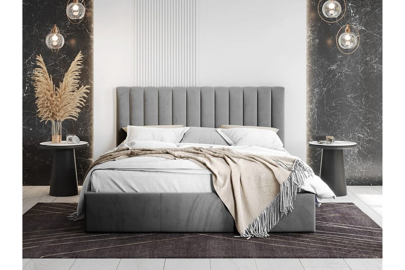 Derry Sängram 160x200 cm - Grå - Products - Möbler - Säng - Sängram & sängstomme