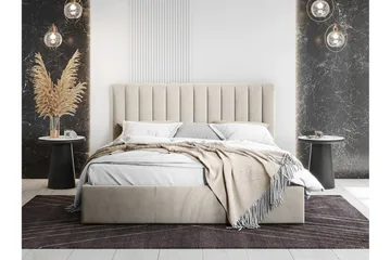 Derry Sängram med förvaring 160x200 cm - Beige - Products - Möbler - Säng - Säng med förvaring