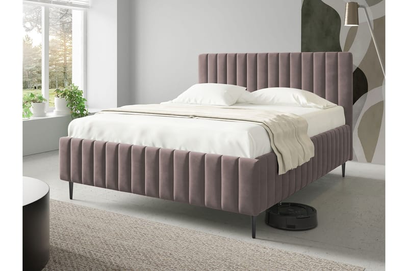 Desio Förvaringssäng 160x200 cm, Rosa