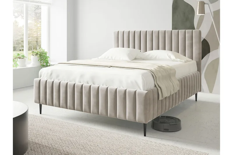 Desio Förvaringssäng 180x200 cm, Beige
