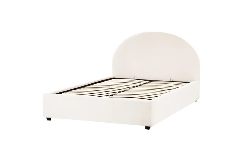 Dubbelsäng Vaucluse med förvaring Vit, 140x200 cm, Bouclé - Vit, 140x200 cm, Bouclé - Products - Möbler - Säng - Säng med förvaring