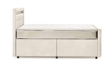 Franco Light Komplett Sängpaket med förvaring LED-belysning 120x200 cm - Beige - Products - Möbler - Säng - Säng med förvaring
