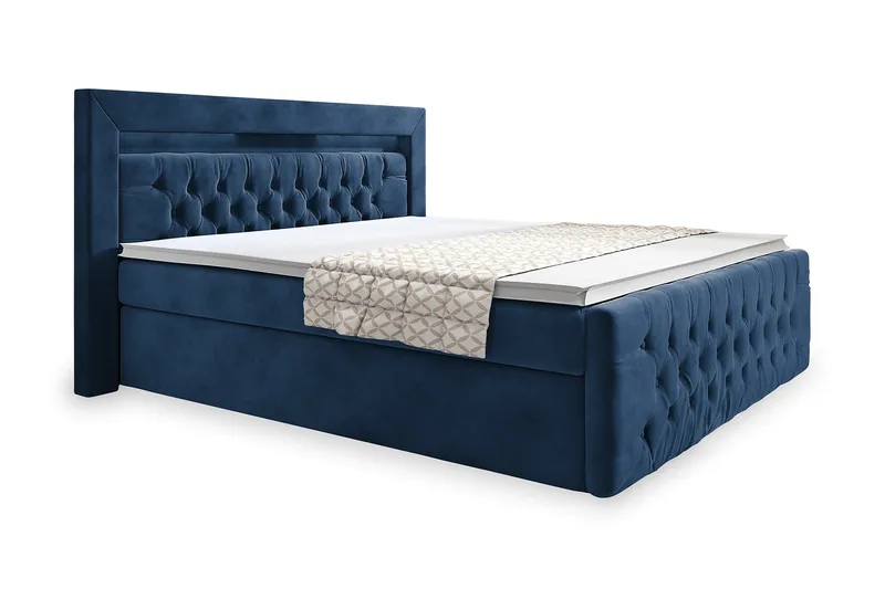 Franco Sängpaket med förvaring LED-belysning 180x200 cm - 180x200 Mörkblå (+Fler val) - Products - Möbler - Säng - Säng med förvaring