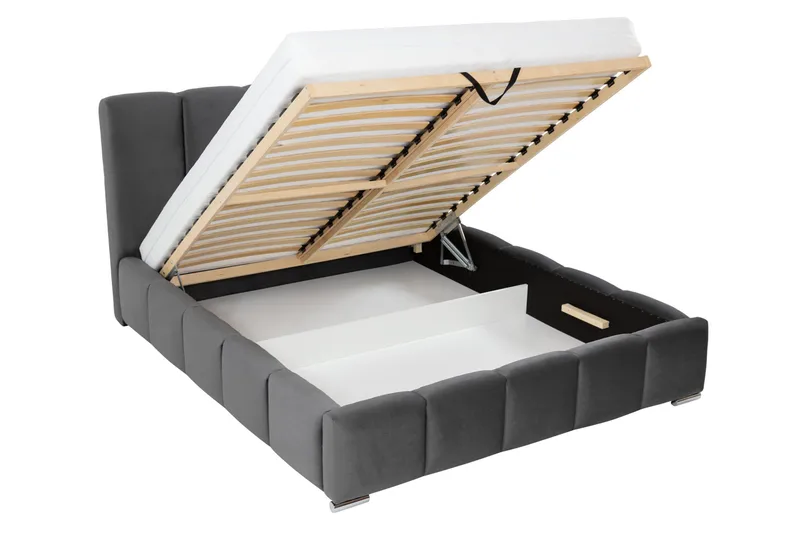 Gioia Förvaringssäng 140x200 cm - Svart - Products - Möbler - Säng - Säng med förvaring