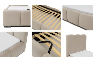 Gioia Sängram med Förvaring 90x200 cm - Blå - Products - Möbler - Säng - Sängram & sängstomme