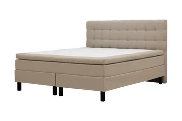 Hilton Komplett Sängpaket 160x200 cm Kontinentalsäng med rutad sänggavel - Beige - Products - Möbler - Säng - Kontinentalsäng