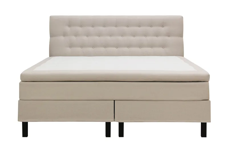 Hilton Komplett Sängpaket 180x200 cm Kontinentalsäng med diamant sänggavel, Beige