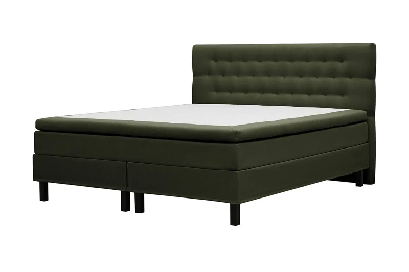 Hilton Komplett Sängpaket 180x200 cm Kontinentalsäng med diamant sänggavel - Grön - Products - Möbler - Säng - Kontinentalsäng