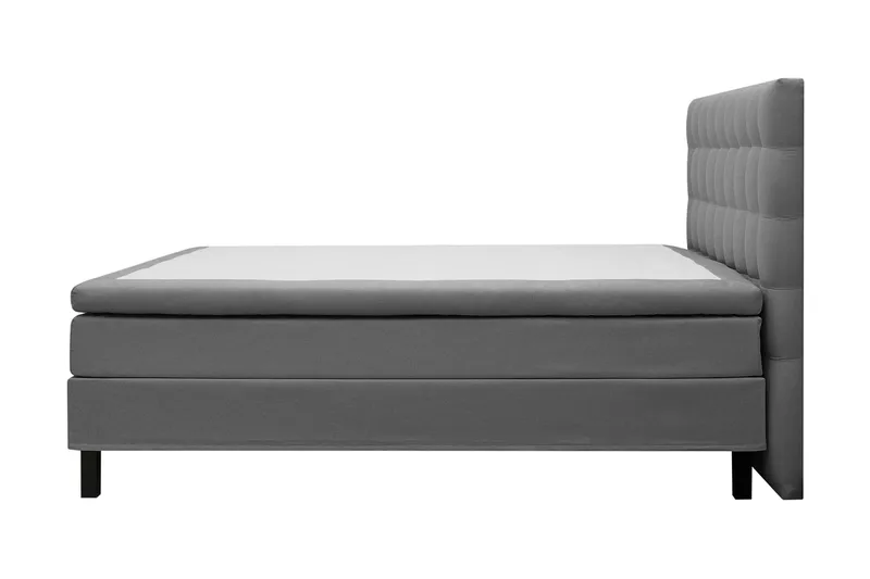 Hilton Komplett Sängpaket 180x200 cm Kontinentalsäng med rutad sänggavel - Grå - Products - Möbler - Säng - Kontinentalsäng