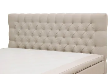 Hilton Lyx Komplett Sängpaket 160x200 cm Kontinentalsäng med knappad sänggavel i sammet - Beige / Sammet - Products - Möbler - Säng - Kontinentalsäng
