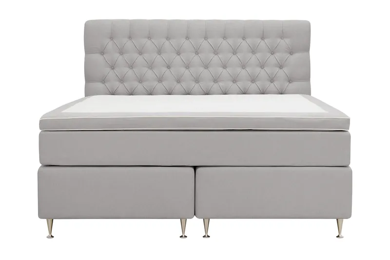 Hilton Lyx Komplett Sängpaket 180x200 cm Kontinentalsäng med knappad sänggavel - Grå - Products - Möbler - Säng - Kontinentalsäng