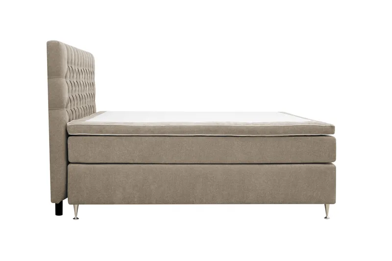 Hilton Lyx Komplett Sängpaket 180x200 cm Kontinentalsäng med knappad sänggavel i chenille - Brun - Products - Möbler - Säng - Kontinentalsäng
