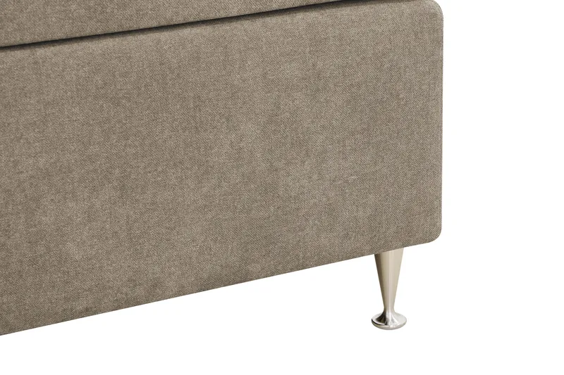 Hilton Lyx Komplett Sängpaket 180x200 cm Kontinentalsäng med knappad sänggavel i chenille - Brun - Products - Möbler - Säng - Kontinentalsäng