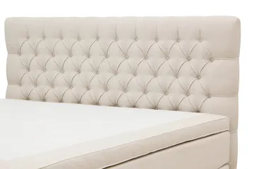 Hilton Lyx Komplett Sängpaket 180x200 cm Kontinentalsäng med knappad sänggavel - Ljusbeige - Products - Möbler - Säng - Kontinentalsäng