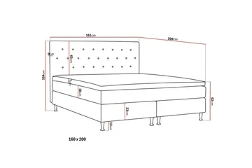 Hilton Plus Komplett Sängpaket 160x200 cm - Beige - Products - Möbler - Säng - Komplett sängpaket