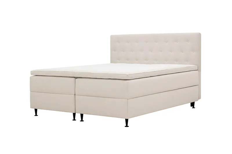 Hilton Plus Komplett Sängpaket med Förvaring 160x200 cm - Ljusbeige - Products - Möbler - Säng - Säng med förvaring