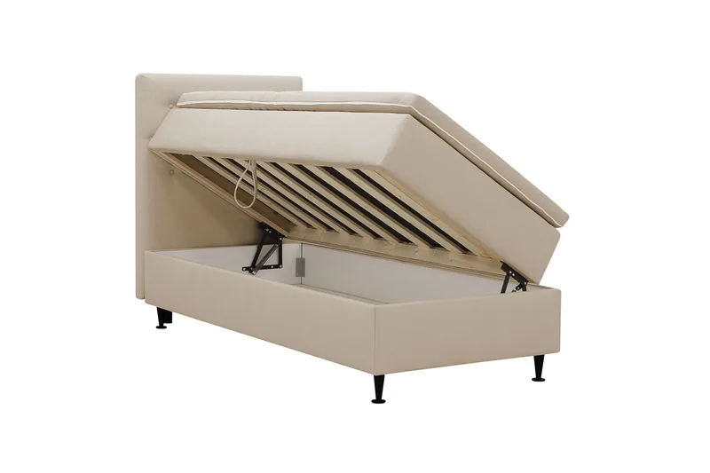 Hilton Plus Komplett Sängpaket med Förvaring 90x200 cm - Beige - Products - Möbler - Säng - Enkelsäng