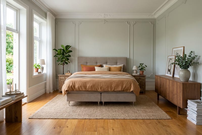 HVILA Premium Kontinentalsäng 160x200 cm - Ljusbrun Tyg - Products - Möbler - Säng - Kontinentalsäng