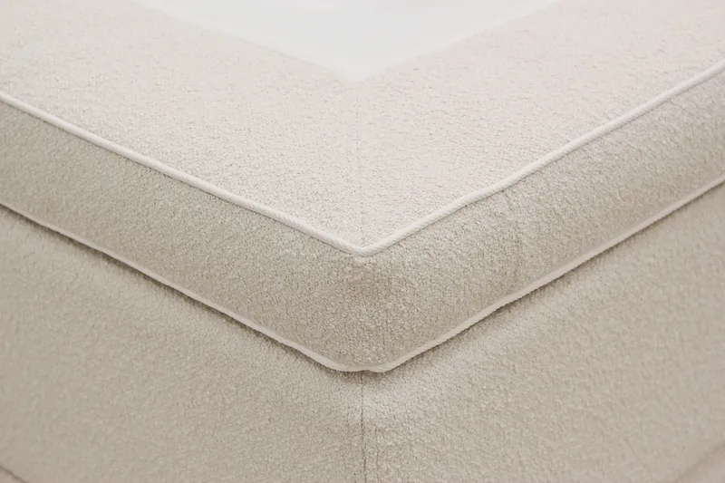 HVILA Premium Komplett Sängpaket 160x200 cm Kontinentalsäng med Sänggavel - Ljusbeige Boucl é - Products - Möbler - Säng - Kontinentalsäng