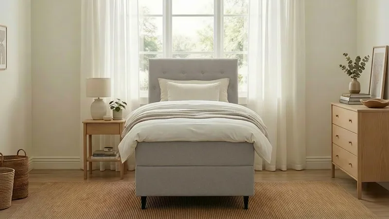 HVILA Plus Komplett Sängpaket med Förvaring 90x200 cm - Grå - Products - Möbler - Säng - Komplett sängpaket